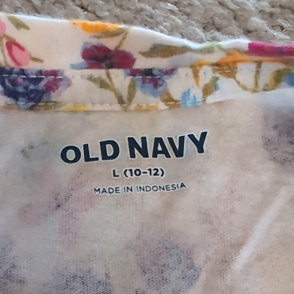 ❤️4/$20 Old Navy Kids Floral Dress in Yellow and Blue - Picture 3 of 3